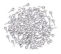 100 pezzi asta a vite minuscole perni ad occhio ganci per un uso perfetto con 15 mm x 7 mm