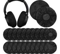 100 pezzi auricolari e cuscinetti auricolari cover protezione auricolari auricolari auricolari elastici in tessuto non tessuto per maggior parte degli auricolari gioco (nero)