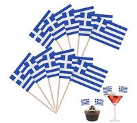 100 pezzi, bandiera della Grecia, stuzzicadenti, bandierine per stuzzicadenti, piccole bandiere greche, per cocktail greci, frutta, regalo per cupcake, decorazione per torte