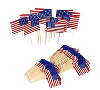100 pezzi bandiera stuzzicadenti America decorazione cupcake topper toothpick cocktail party pub vari alimenti Toothpick flags per feste in the usa decorazione feste bandiere paesi