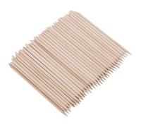 100 Pezzi Bastoncini Arancio per Unghie a Due Punte in Legno Duro | Lato Piatto e Lato Inclinato, per Pulire Sporco nel Solco, Decorazione e Rimozione Pelle Morta