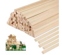 100 Pezzi Bastoncini Legno, 300 mm x 3 mm Bastoncini Legno per Lavoretti, Bastoncin Di Legnos Listelli Legnos per Artigianato DIY Modellismo Decorazioni