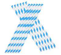 100 Pezzi Bastoncini per Zucchero Filato 300mm in Carta | Confezione, Blu e Bianco, per Matrimoni e Bancarelle di Cibo Caldo
