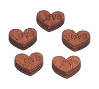100 pezzi/borsa piccoli cuori in legno per l'artigianato, decorazione rustica in legno a forma di cuore d'amore per la tavola di nozze, per matrimoni domestici artigianali fai da