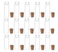 100 Pezzi Bottiglie dei Desideri 2ml con Tappo di Sughero | Legno e Sughero Naturali, per Fai e Piccoli Ricordi, Aspetto Artigianale