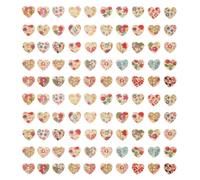 100 Pezzi Bottoni di Legno a Due Fori, Decorativi | Superficie Liscia senza Sbavature, per Ragazze e Scrapbooker, su Cartoncino e Cappotti