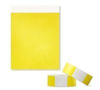 100 Pezzi Braccialetti d'ingresso, Braccialetti di identificazione Impermeabili per il Controllo e la Sicurezza Durante gli Eventi 19 x 255 mm (Giallo)
