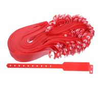100 Pezzi Braccialetti Identificativi Ospedalieri Rossa e Bianca | Materiale PVC Plastico Resistente, Chiusura Regolabile, Adatti per Procedure Ambulatoriali e Pediatria