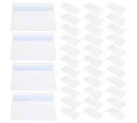 100 Pezzi Buste Bianche Autoadesive per Documenti Riservati in Carta | Chiusura Sicura senza Leccare, Invio Rapido, Finitura Bianca Liscia, per Paghe e Ufficio Domestico