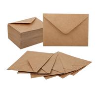 100 pezzi Buste in Carta Kraft B6 13×18 - Buste per Lettere, 120 g/m² Carta Marrone, con Chiusura a Colla Umida, Adatte per Lettere, Biglietti Augurali, Inviti, Cartoline di Compleanno, ecc.