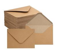 100 Pezzi Buste per Lettere, 17,5x12,5 cm Busta Marrone Vintage | 130 g/m² Buste in Carta kraft con Lembo a Punta,Busta da Lettera per Partecipazioni per Progettare,Biglietti di Auguri,Invito