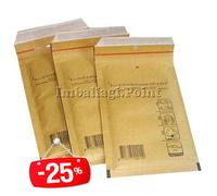 100 pezzi BUSTE POSTALI IMBOTTITE FILM A BOLLE AIR-KRAFT JIFFY 22x34cm avana