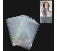 100 Pezzi Buste Proteggi Carte 56x87mm, Laser Bustine Carte Kpop Trasparenti 200 Micron Card Sleeves Impermeabile Bustine Protettive Magic per Fotocard Kpop Idol Carte da Collezione Carte Magic