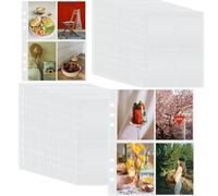100 Pezzi Buste Trasparenti per Foto,Raccoglitore Carte Trasparente,Porta Cartoline Album,Tasche per Raccoglitore A5,6 Fori 19,5×15,5 Cm Per Memorizzare Le Carte Delle Celebrità, Le Foto