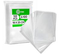 100 Pezzi Bustine Trasparenti 18 x 25 cm PE - Food Safe - Buste Trasparenti per Confetti Caramelle - Spessore 0,025 mm G.100 - ONIX TECH