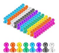 100 Pezzi Calamite Frigorifero, 11 x 17 mm Calamite Piccole,8 Colori Magneti per Lavagna, Magneti Magnetico Push Pins, Perfetto per Uffici, Scuole, Lavagna Bianca