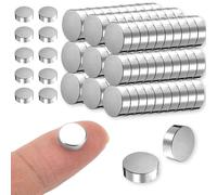 100 Pezzi Calamite Potenti,8 mm x 3 mm Magneti Neodimio,Calamite Piccole Rotonde,Magneti Piccoli,Mini Magneti Rotondi,Piccole Calamite,Magnete Piccole per Casa, Ufficio e Scuola, Argento