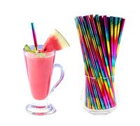 100 Pezzi Cannucce di Carta Arcobaleno,Biodegradabile Carta a Strisce Colorato Cannuccia per Bere,Riciclabile Cannucce per Bere della Feste Orgoglio per Cocktail Succhi di Frutta Compleanno Matrimonio