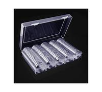 100 Pezzi Capsule di Monete, 30 Mm Scatole Porta Monete per Varie Monete Commemorative, Capsule Portamonete Ha un Design Trasparente e Buona Tenuta, Capsule di Monete Rotondo con Scatola Portaoggetti