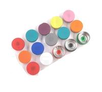 100 pezzi Capsule in alluminio plastica 13mm per flaconi in vetro, capsule di crimpatura per flaconi farmaceutici e da laboratorio(Pink)