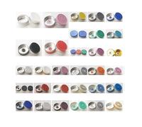 100 pezzi Capsule in alluminio plastica 20mm per flaconi in vetro, capsule di crimpatura multicolore per laboratorio e farmaceutico(Pink,Frosted Aluminum cap)