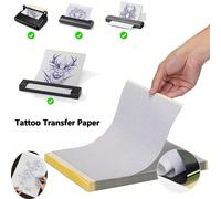 100 pezzi Carta da trasferimento per tatuaggi professionali - Stencil per tatuaggi senza sforzo - Copiatrice termica avanzata al carbonio - Compatibilità durevole e senza soluzione di continuità con i