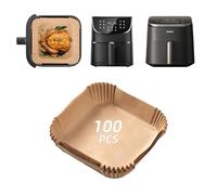 100 pezzi Carta Forno per COSORI 5,5L 6L Friggitrice ad Aria Turbo Blaze 6L, Teglie Accessori per Air Fryer vaschette per COSORI Friggitrice ad Aria 6L CAF-DC601-KEU 5,5L Cp158-AF