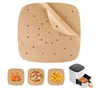 100 Pezzi Carta forno per Friggitrice ad aria，Fodera di Carta usa e Getta per Friggitrice ad aria accessori,pergamena Carta da Forno per Padelle，facile da pulire, lontano da macchie di olio