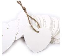 100 pezzi carta kraft a forma di cuore piccola etichetta accessori fai da te etichetta vuota carta regaloModa e bellezza