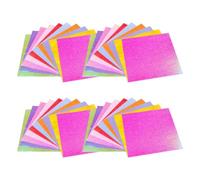 100 Pezzi Carta Origami Glitterata Quadrata, Creativo Materiale | Lavoretti Creativi e Decorazioni in Camera, Leggera da Portare, Sicura, senza Odore
