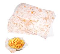 100 Pezzi Carta per Alimenti, 36 x 26cm Carta Da Forno Aspetto Giornale, Carta Oleata per Alimenti, Carta Fritti, Carta Alimentare Giornale, Carta per Hamburger, Sacchetti per Hamburger