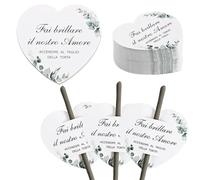 100 Pezzi Cartoncino Etichette Stelline Scintillanti Matrimonio Etichette Scintille Luminose Matrimonio Cartoncini Biglietti per Nozze Sposi Promessa Anniversario Fidanzamento Decorazioni