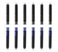 100 Pezzi Cartucce Inchiostro per Penna Stilografica, Ricariche | Nero, Blu e Rosso, Foro 3, 4mm, Confezione, per Appunti a Casa e Ufficio