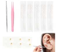 100 Pezzi Cerotti per Punto Auricolare di Agopuntura, Ricarica Confezione Monouso Pressa per L'orecchio Semi Agopuntura Cerotto per Pressione Dell'orecchio Massaggio Orecchio Auricoloterapia