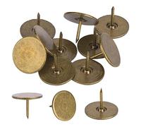 100 Pezzi Chiodini per Tappezzeria, Puntine da Disegno per Unghie per Mobili a Testa Piatta in Stile Vintage in Bronzo per La Decorazione della Porta del Divano di Mobili(19 x 15mm)