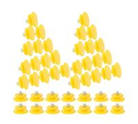 100 Pezzi Chiodo Antiscivolo per Scarpe, Ramponi | Acciaio Inossidabile e Abs, Denti Distribuiti in Punti Uniformi, Giallo, Portatile, Facile da Montare