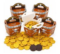 100 Pezzi Cioccolato Monete d'Oro, Cioccolato a Forma di Monete Denaro | Monete d'Oro Commestibili, Monete di Cioccolato in Foglia d'Oro, per Tesori Pirati, Compleanni di Bambini, Matrimoni