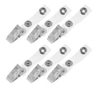 100 Pezzi Clip per Badge con Cinturino Trasparente, Ferro e PVC | Tesserini e Chiavi, Uso in Ufficio, Ospedale e Clinica, Confezione Multipla, per Docenti e Personale