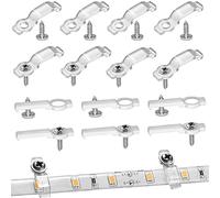 100 pezzi Clip per fissaggio strisce Strisce LED Fibbie di fissaggio a strisce di luce a un lato per strisce luminose a LED da 10 mm di larghezza, con viti non magnetiche
