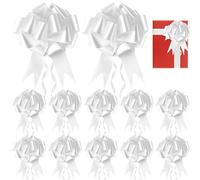 100 Pezzi Coccarde Bianche Matrimonio, 3cm Coccarde Fiocco per Fiocchi Matrimonio, Fiocchi Auto Matrimonio, Grande Archi da Regalo per Matrimonio, Comunione, Battesimo, Anniversari