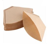 100 Pezzi Cone Coffee Paper Utilizzato, In Tazze Filtranti 102, Filtri Per Caffè 1-4 Tazze, Sacchetti Filtro Macchina Da E A Mano, Fogli Di Monouso Marrone Naturale Non Sbiancato