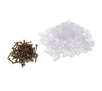 100 Pezzi/Confezione Clip in Plastica Trasparente per Vetro, Fermagli per Schermi a Specchio, Clip di Fissaggio per Mobili, Accessori per Casa/Ufficio