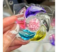 100 pezzi/confezione Detersivo per bucato concentrato profumato 6-in-1, include ammorbidente e smacchiatore, profumo duraturo, potenti palline per il bucato, profumo di erbe, adatto per uso domestico 