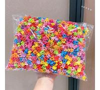 100 pezzi/Confezione, Mollette per capelli mini per principesse di colori assortiti, accessori per capelli per bambini e neonati, non dannosi Piante,stampa dappertuttoPolipropilene