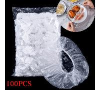 100 pezzi/confezione Pellicola alimentare monouso, Copertura per doccia, Sacchetti restringenti multiuso, Copriscarpe monouso, Pellicola alimentare da cucina spessa, Copertura per alimenti in frigorif
