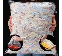 100 pezzi/confezione Set di pellicola per alimenti e cuffia da doccia monouso, pellicola di plastica PE per la conservazione degli alimenti domestici [Fascette colorate ispessite migliorate] 200 pezzi