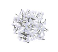 100 pezzi/confezione TE0508 TE1008 TE1508 TE2508 TE6014 Terminale tubolare isolato a doppio filo con estremità fredda a doppio tubo(White,TE6014)