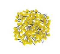 100 pezzi/confezione TE0508 TE1008 TE1508 TE2508 TE6014 Terminale tubolare isolato a doppio filo con estremità fredda a doppio tubo(Yellow,TE1008)