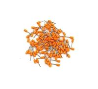 100 pezzi/confezione TE0508 TE1008 TE1508 TE2508 TE6014 Terminale tubolare isolato a doppio filo con estremità fredda a doppio tubo(Orange,TE1008)