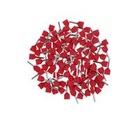 100 pezzi/confezione TE0508 TE1008 TE1508 TE2508 TE6014 Terminale tubolare isolato a doppio filo con estremità fredda a doppio tubo(Red,TE7508)